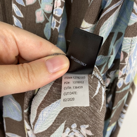 Torrid 00 Maxi Gauze Walk Through Dress Romper Blue Brown Floral - Picture 7 of 7